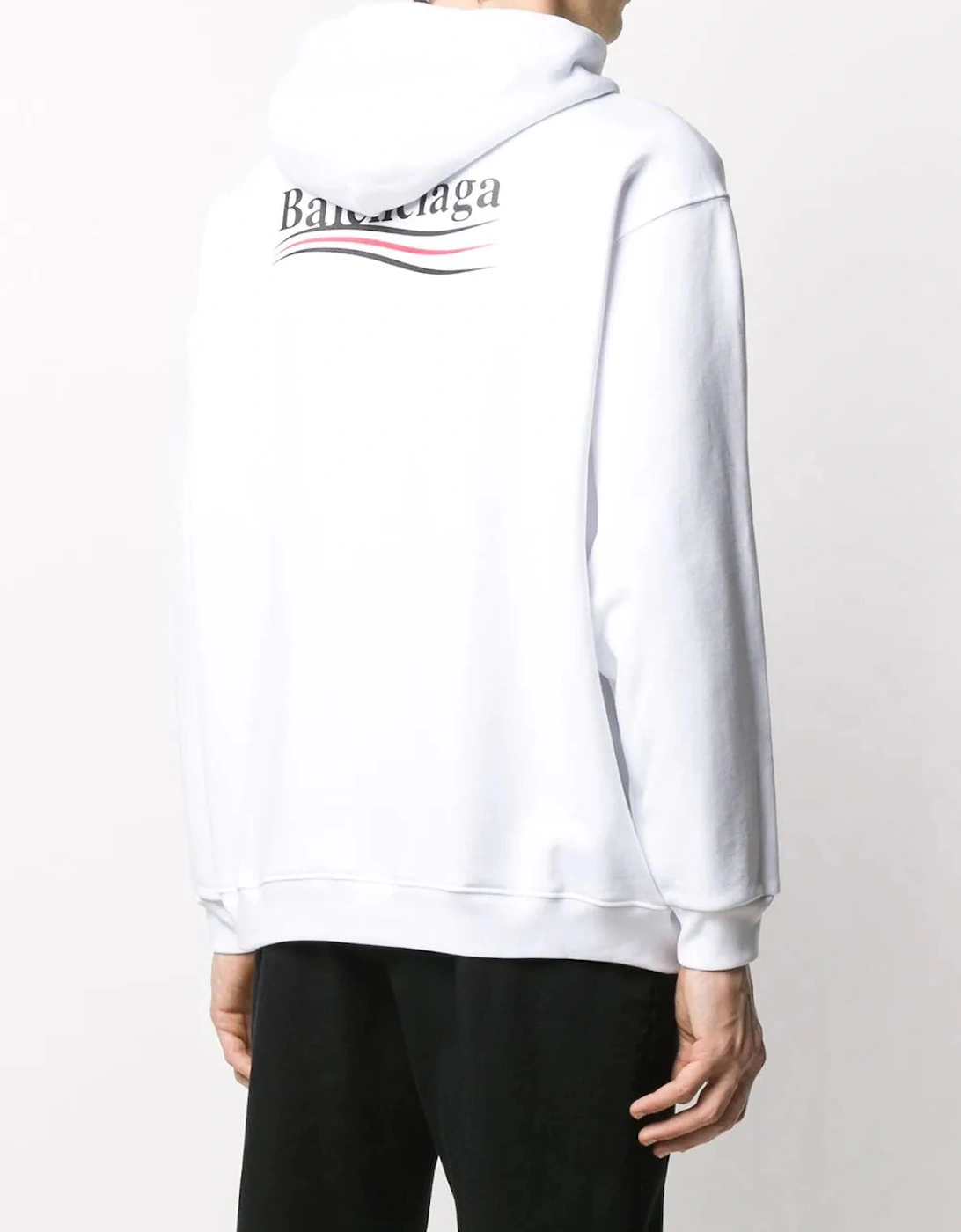 Political Campaign Logo Hoodie in White