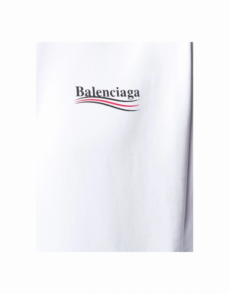 Political Campaign Logo Hoodie in White