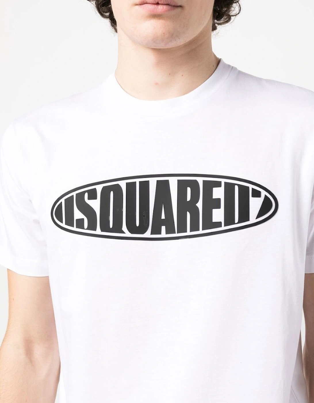 Surf Board logo print T-Shirt in White