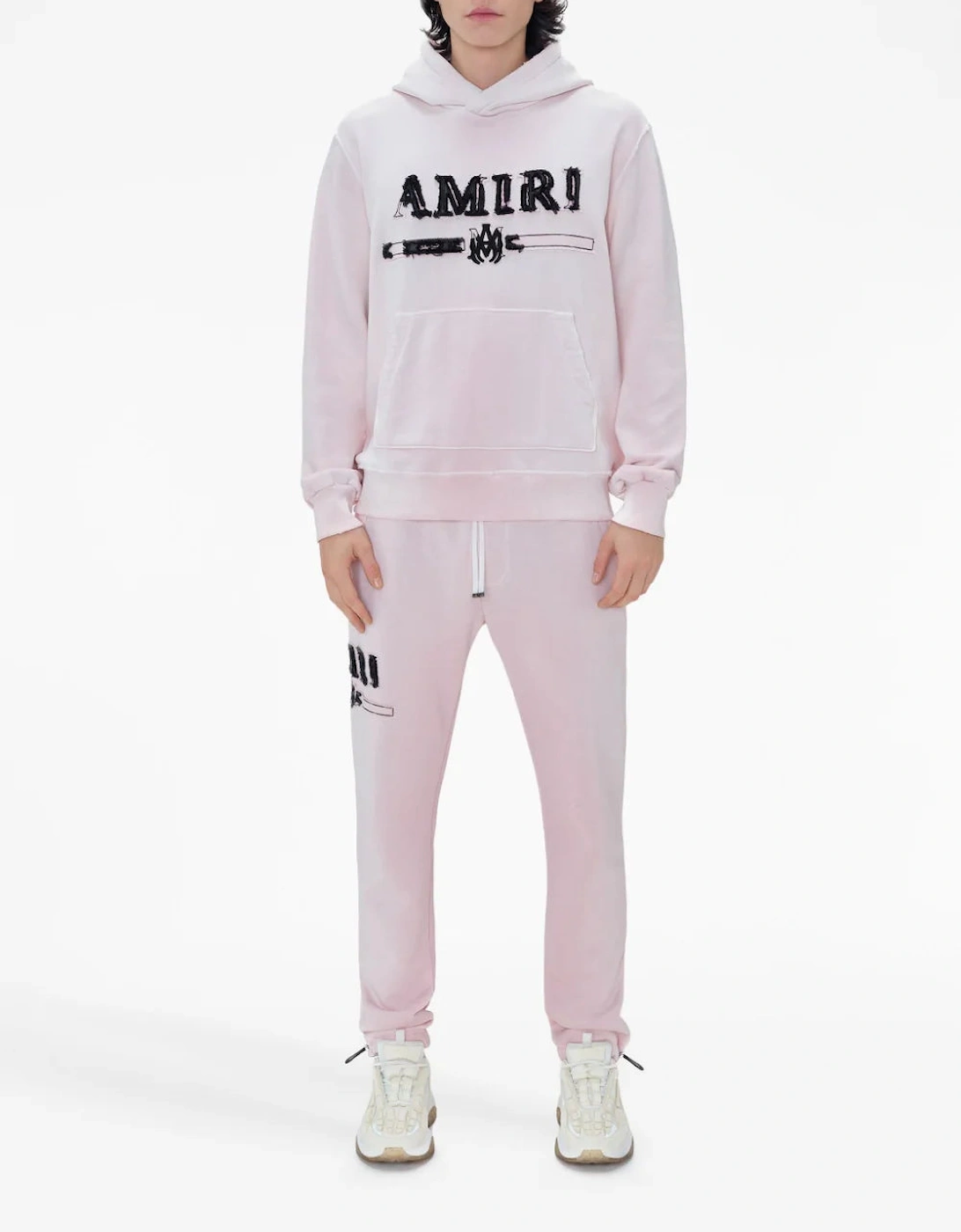 Logo Patch Cotton Hoodie in Pink