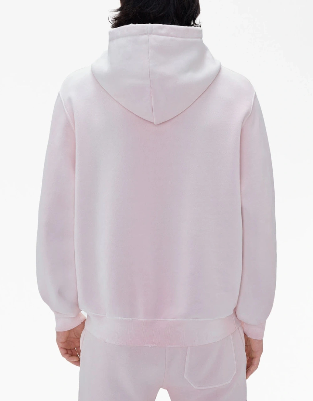 Logo Patch Cotton Hoodie in Pink