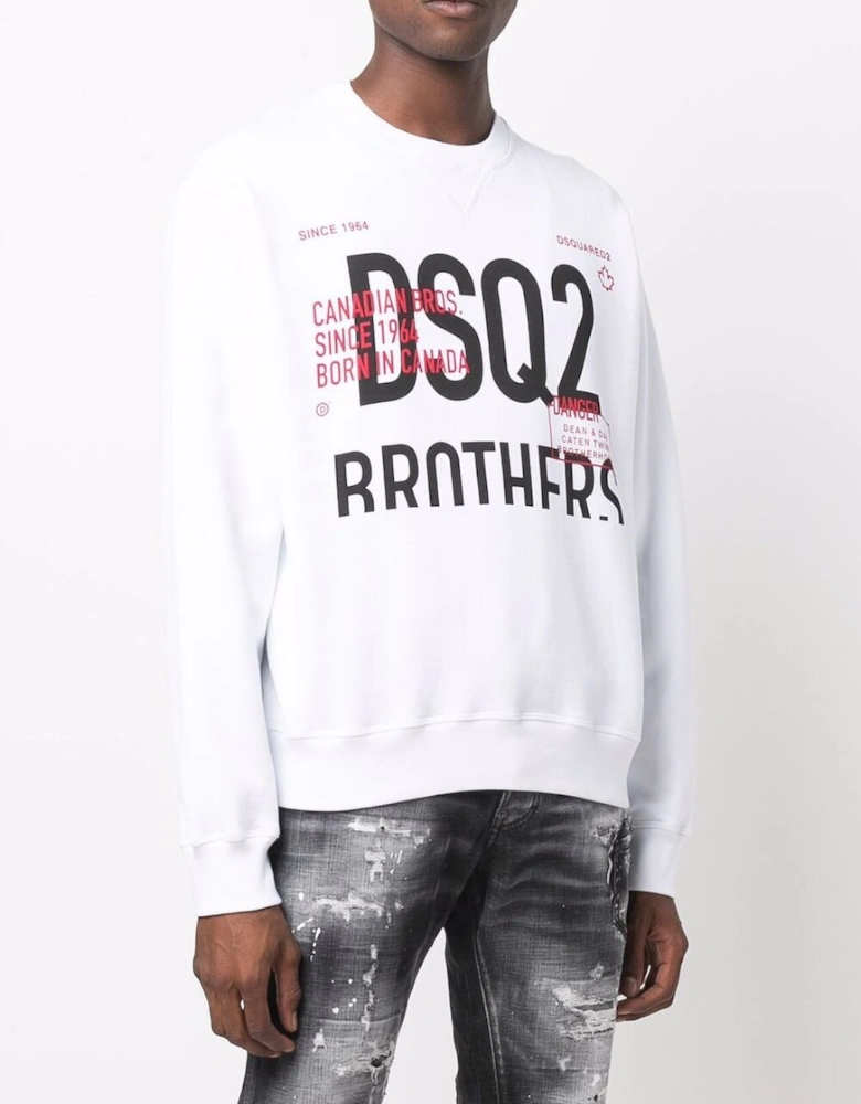 DSQ2 Brothers Sweatshirt White