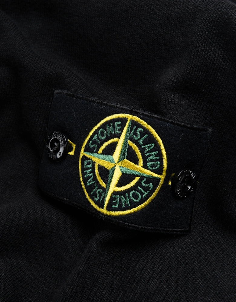 Compass Patch Crew Neck Sweatshirt in Black