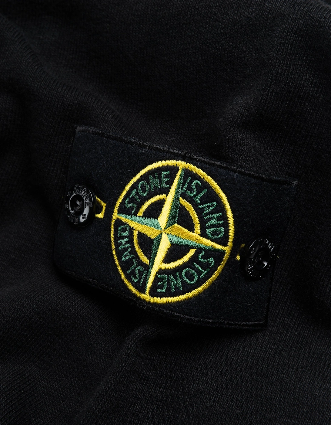 Compass Patch Crew Neck Sweatshirt in Black