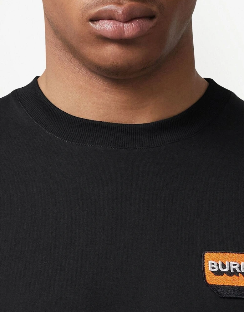 Logo Appliqué Short-sleeve Black T-shirt