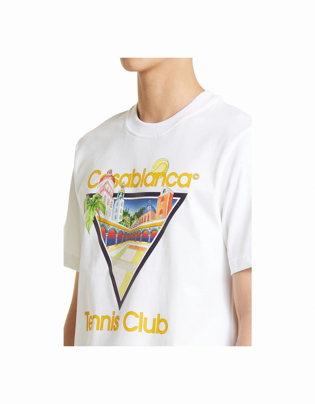 Tennis Club Icon Print T-Shirt in White