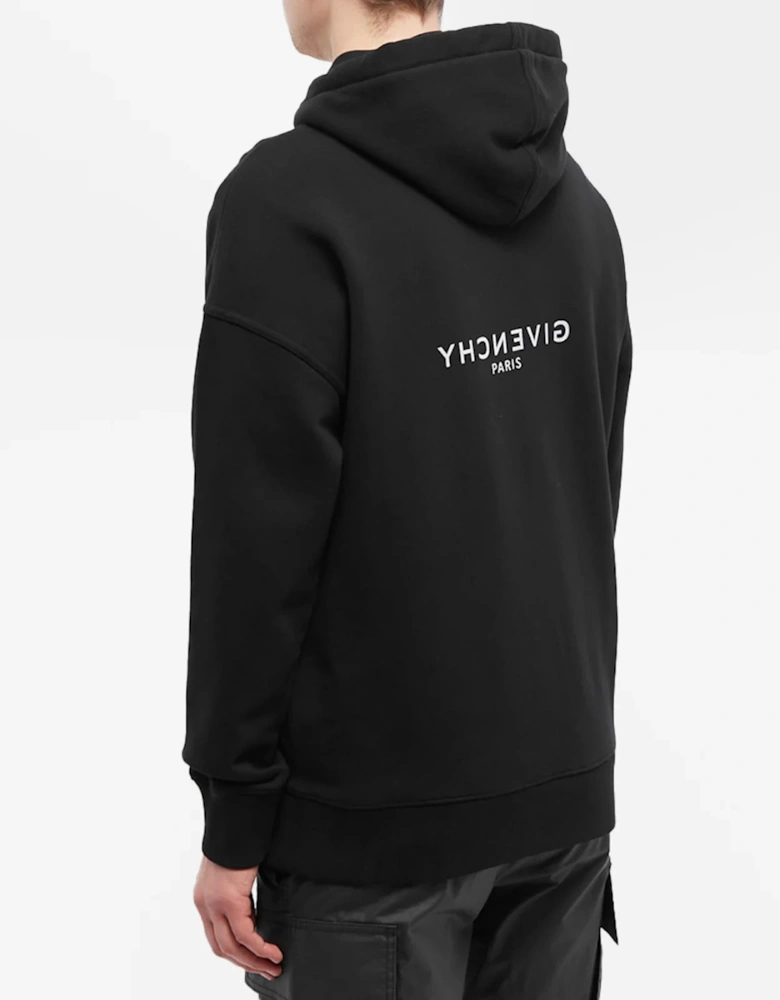 Reverse Logo Hoodie Black