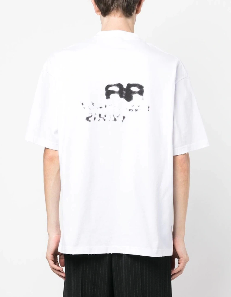 Hand Drawn BB Icon Logo T-Shirt in White