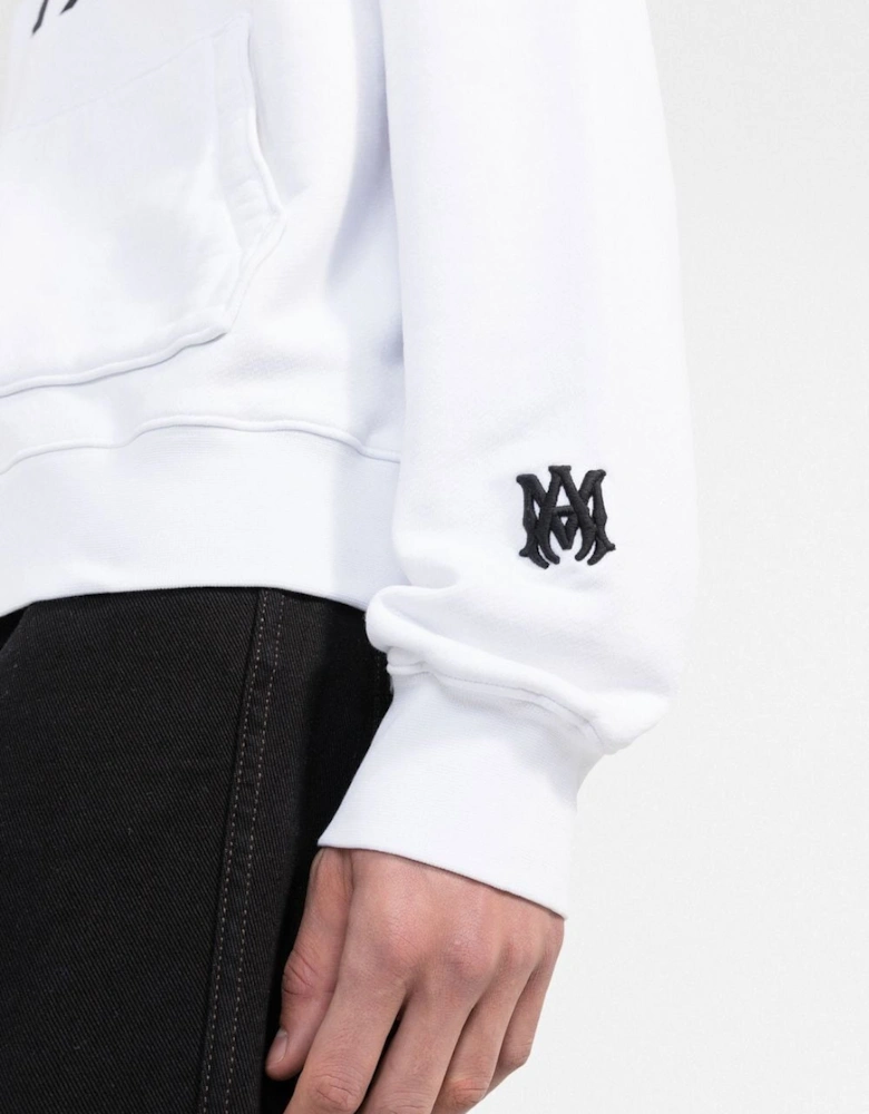Logo-Detailed Cotton-Jersey Hoodie in White
