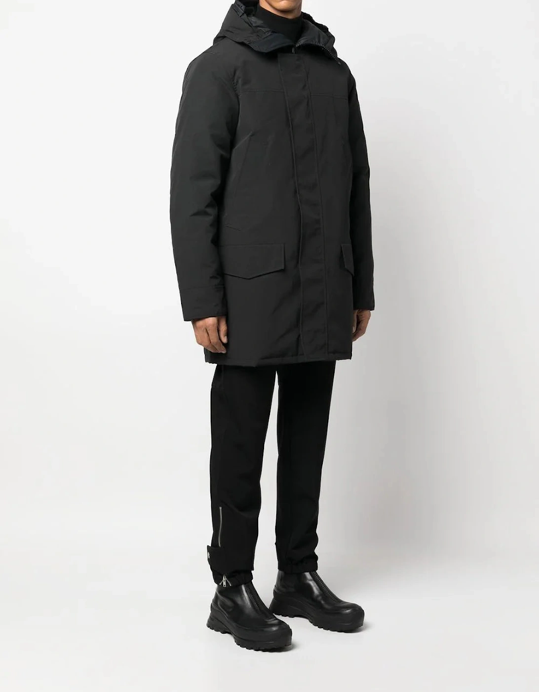 Langford Parka Coat in Black