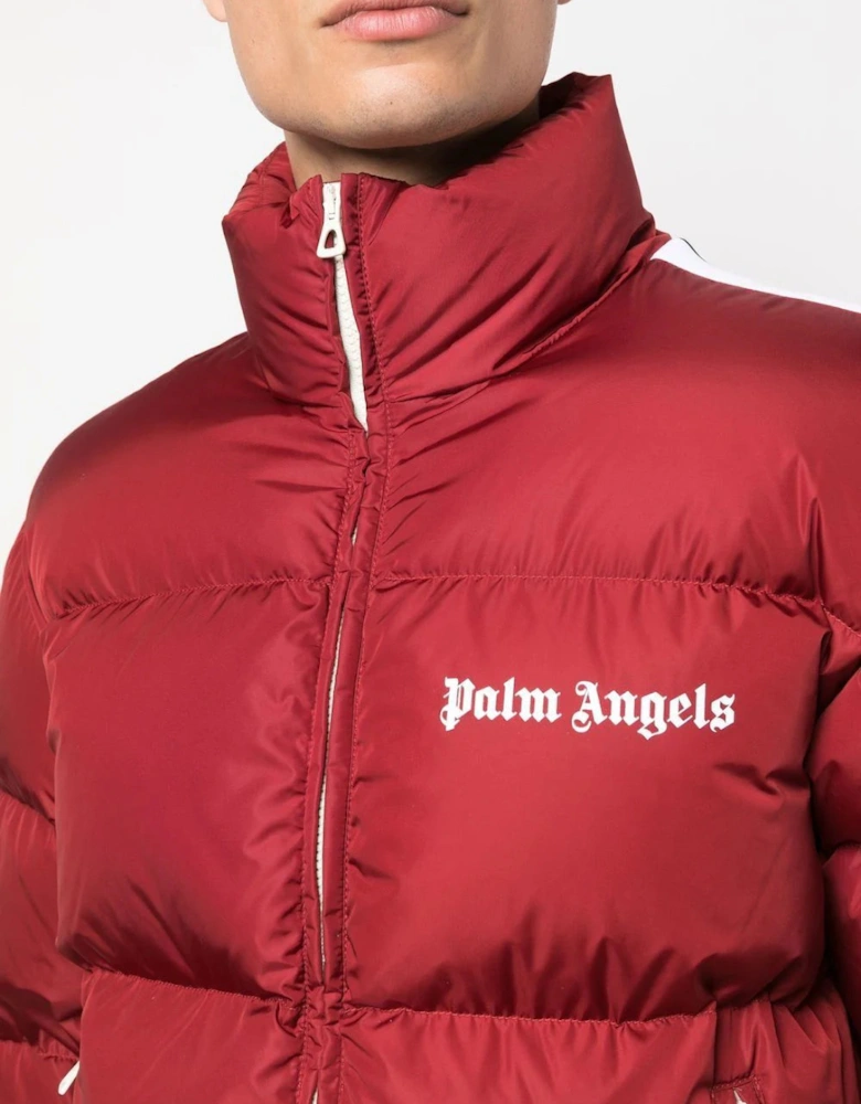 Classic Logo-print Padded Down Coat in Red