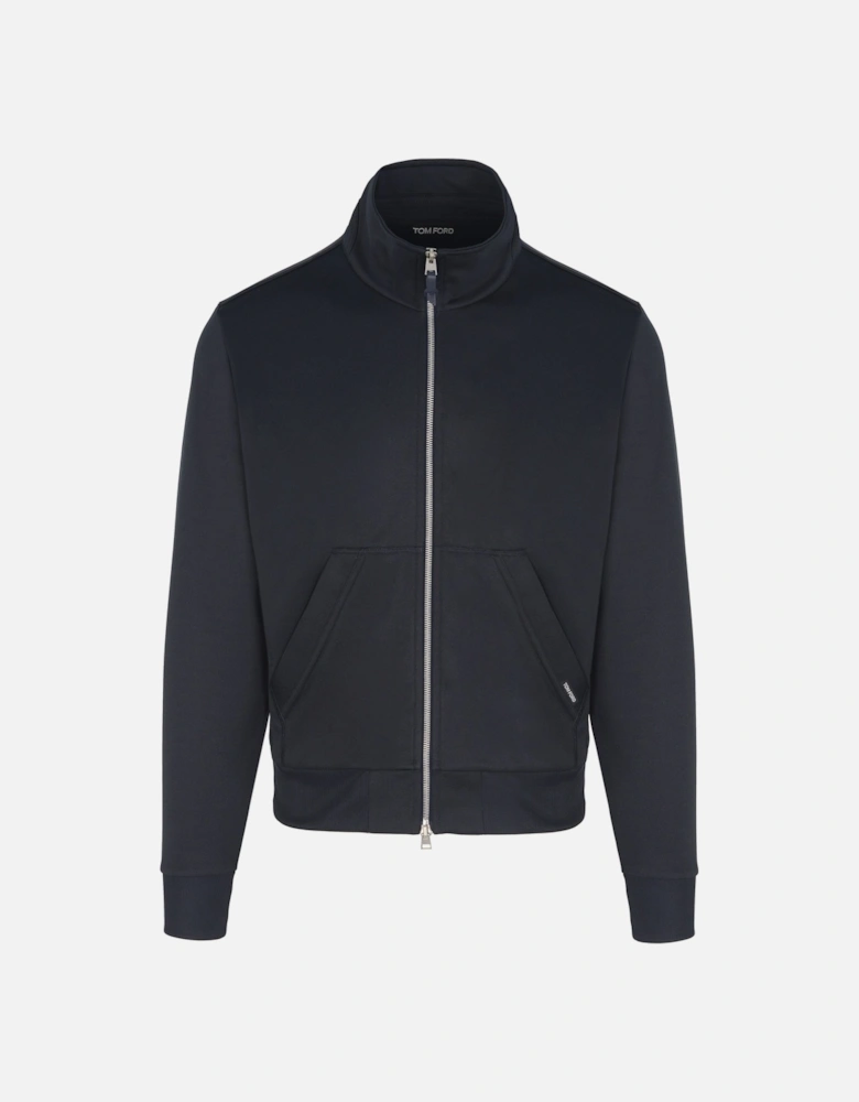 Technical Track Funnel Neck Top Black