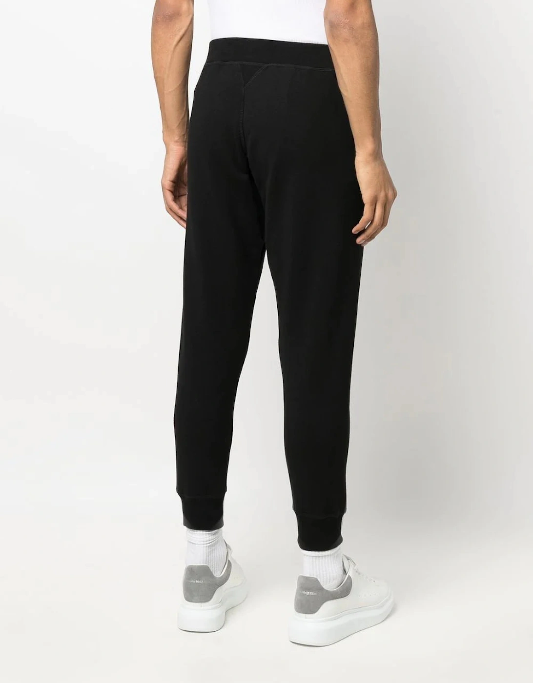 Cropped Icon-print Track Joggers Black