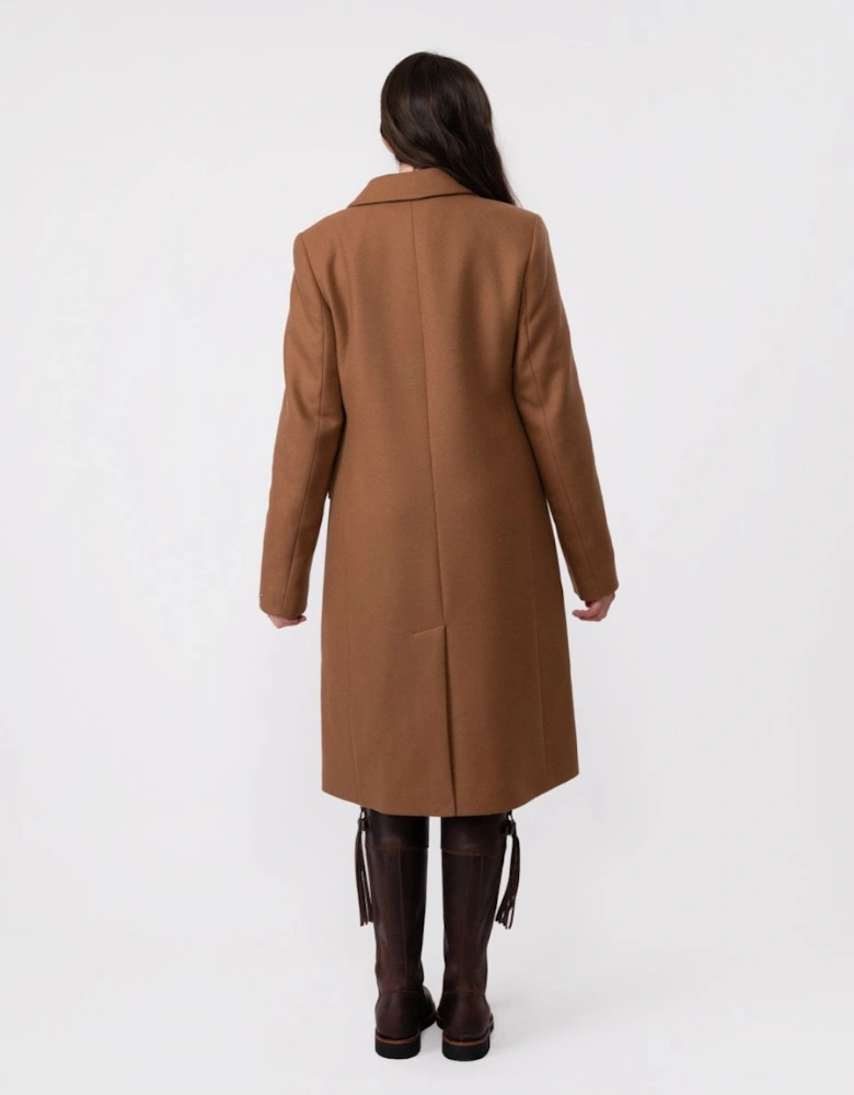 Wool Blend Womens Long Classic Jacket