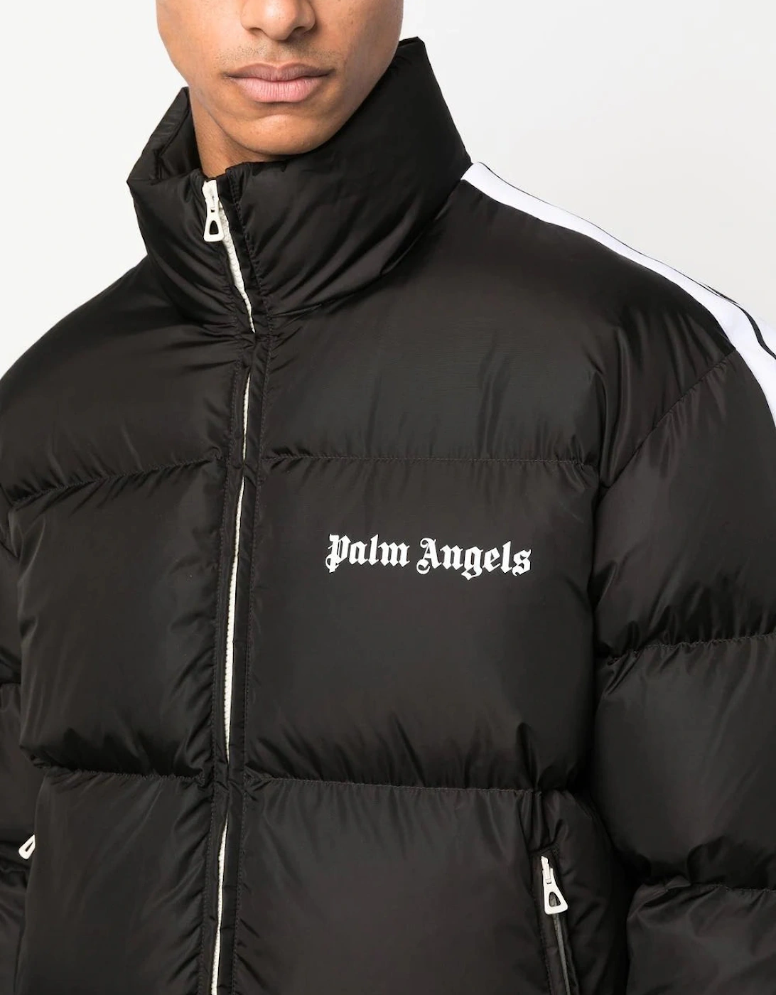 Classic Logo-print Padded Down Jacket in Black