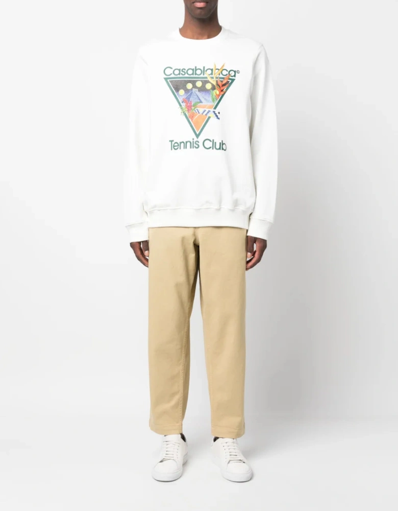 Tennis Club Icon Graphic-print Sweatshirt White