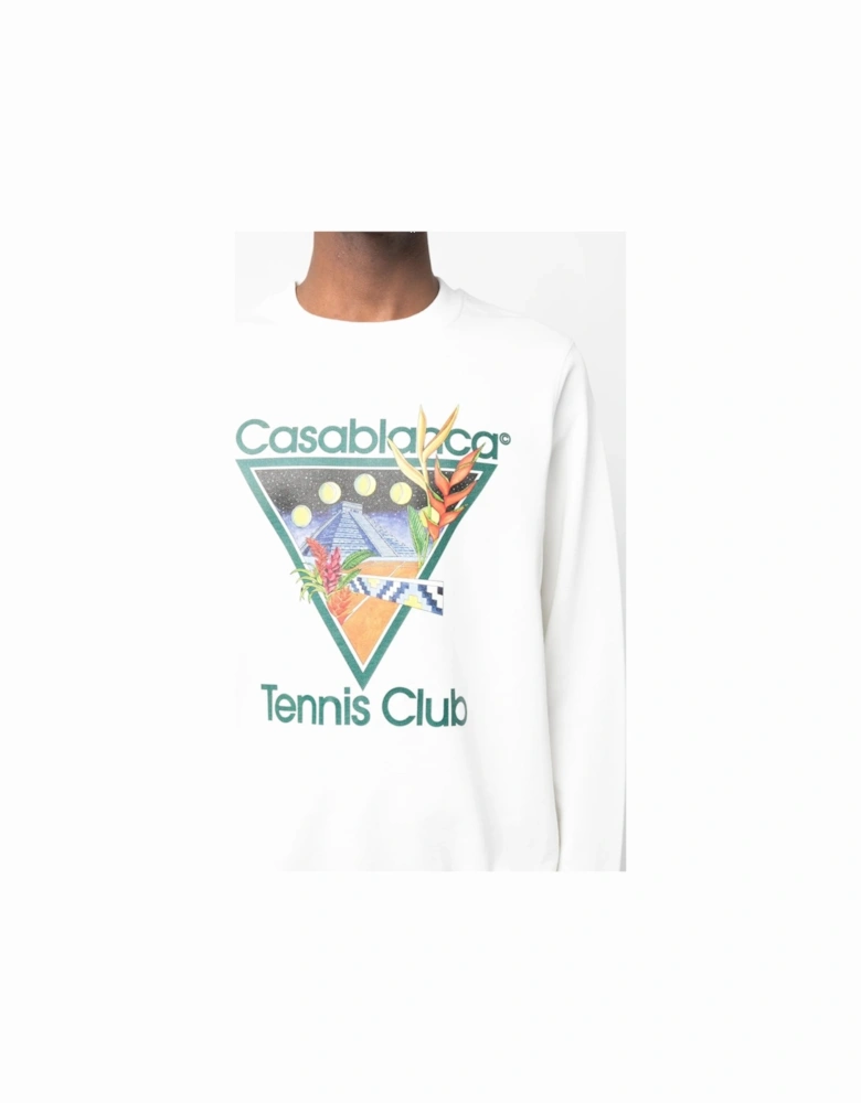 Tennis Club Icon Graphic-print Sweatshirt White