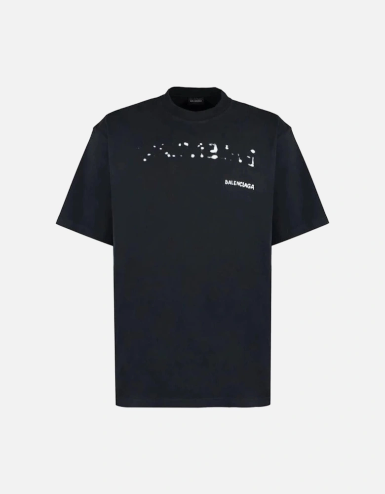 Distressed Bleed Logo T-Shirt in Black