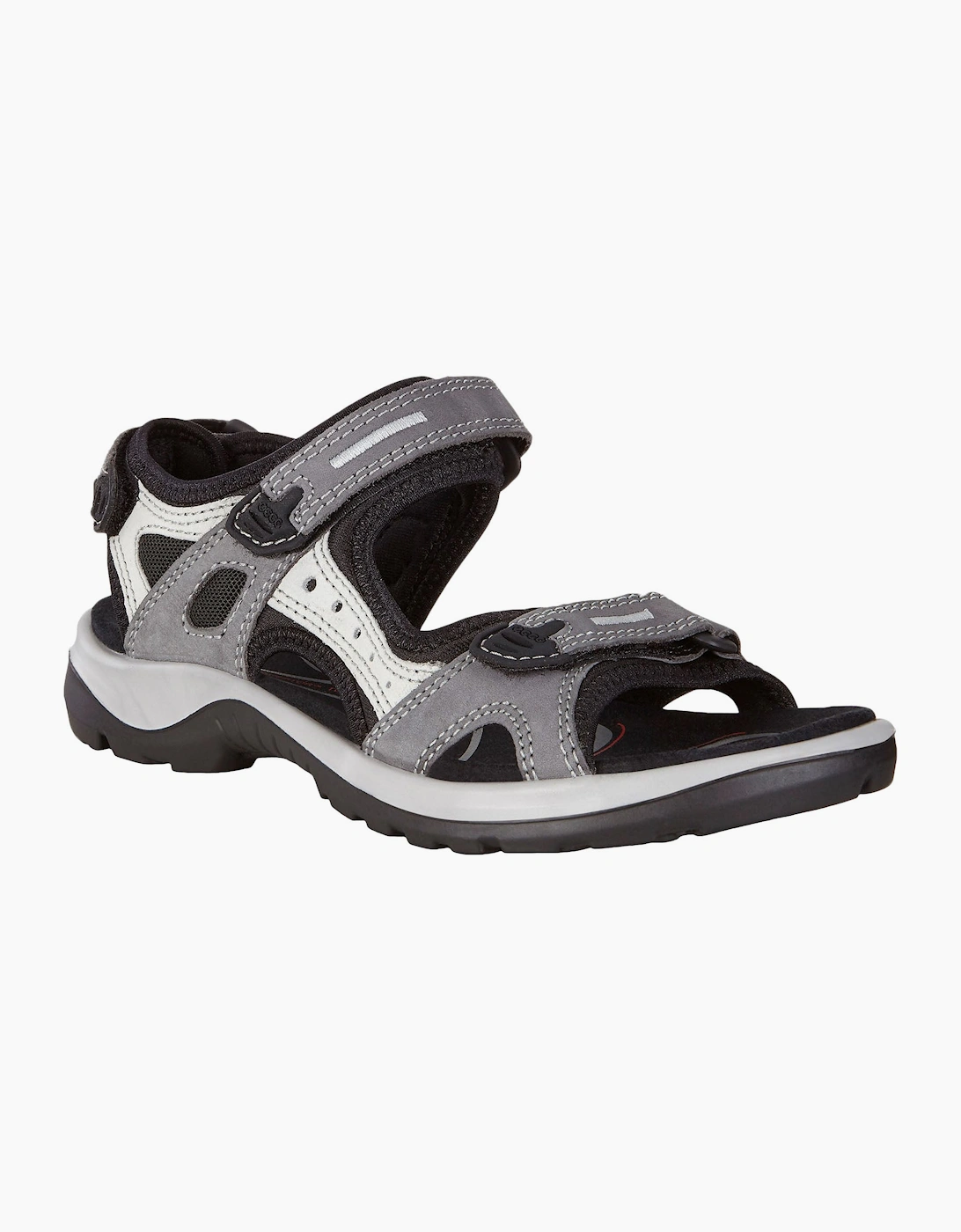 Ecco Women's Grey Offroad Nubuck Outdoor Walking Sandals  Size 6.5