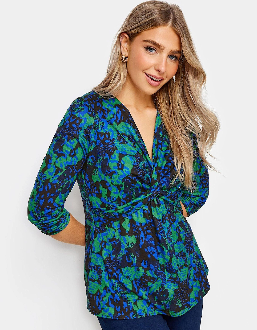 Blue Animal Twist Front Top, 2 of 1