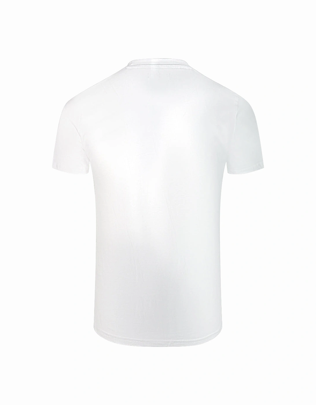 Cavalli Class Slashed Tiger Print Bold Logo White T-Shirt