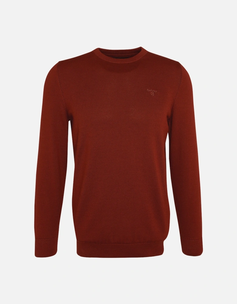 Pima Cotton Crew Neck Sweater RE61  Fired Brick