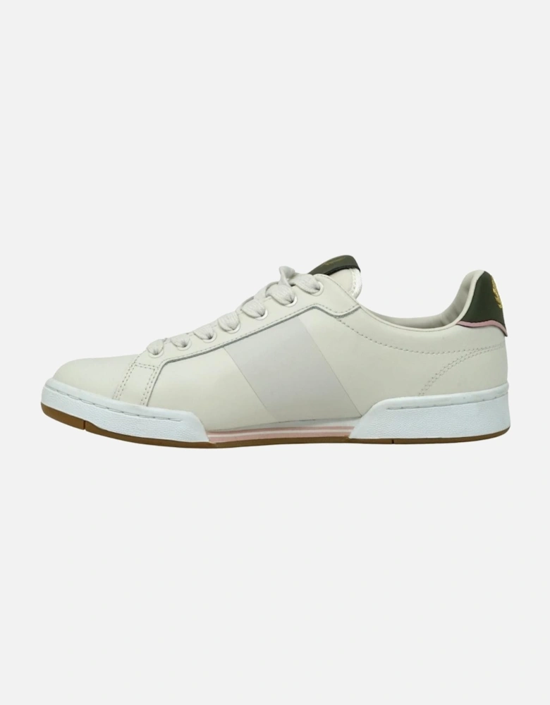 B1255 349 White Leather Trainers