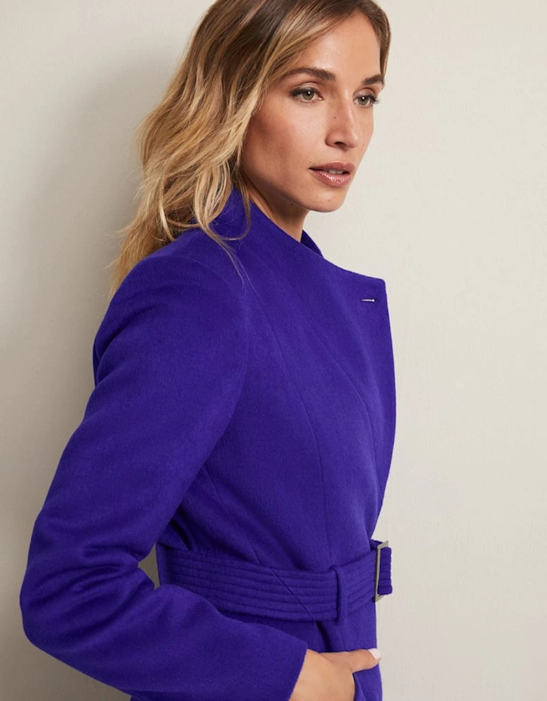 Susanna Purple Wool Coat