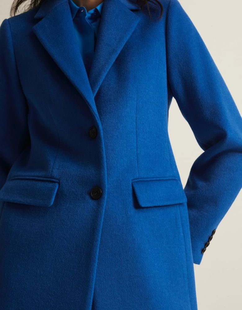 Lydia Blue Wool Smart Coat