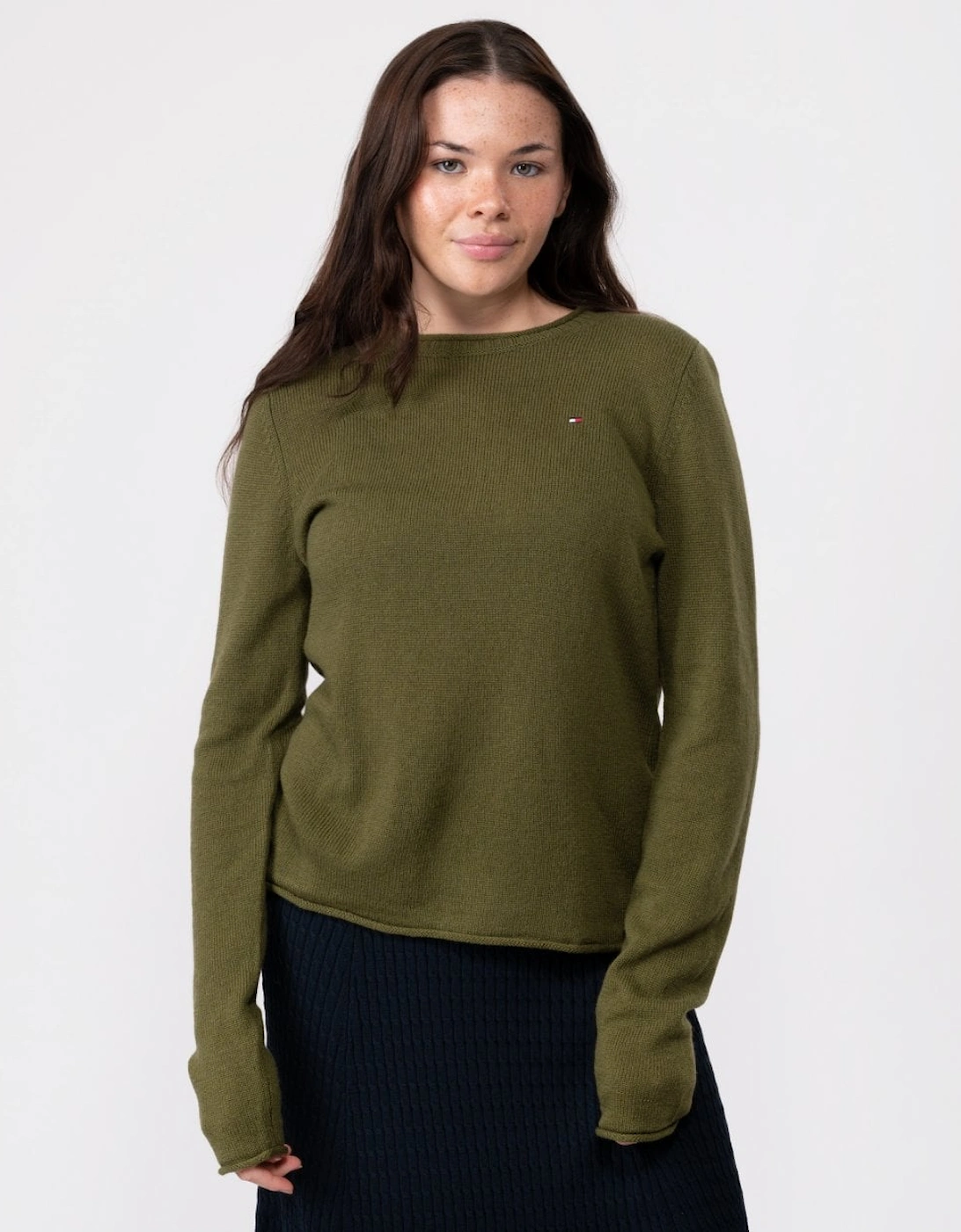 Soft Wool Womens C-Neck Sweatshirt, 5 of 4