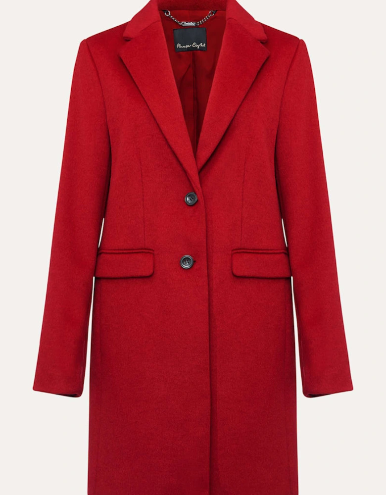 Lydia Navy Wool Smart Coat