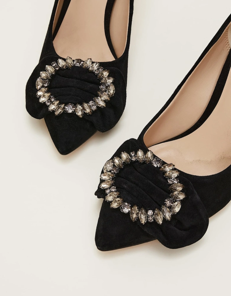 Jewel Front Bow Court Shoe