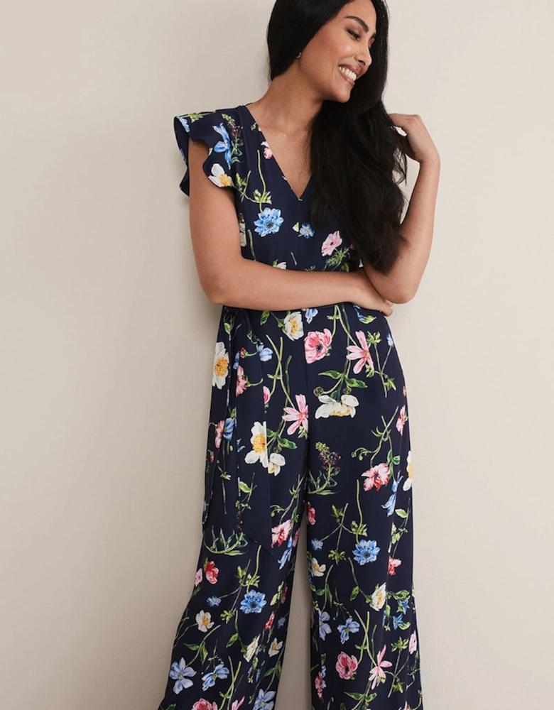 Petite Kallie Floral Wide Leg Jumpsuit