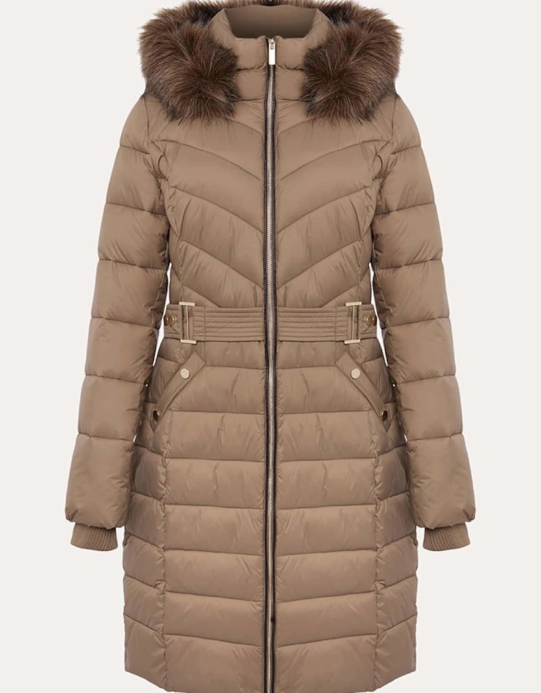 Synthia High Shine Midi Puffer