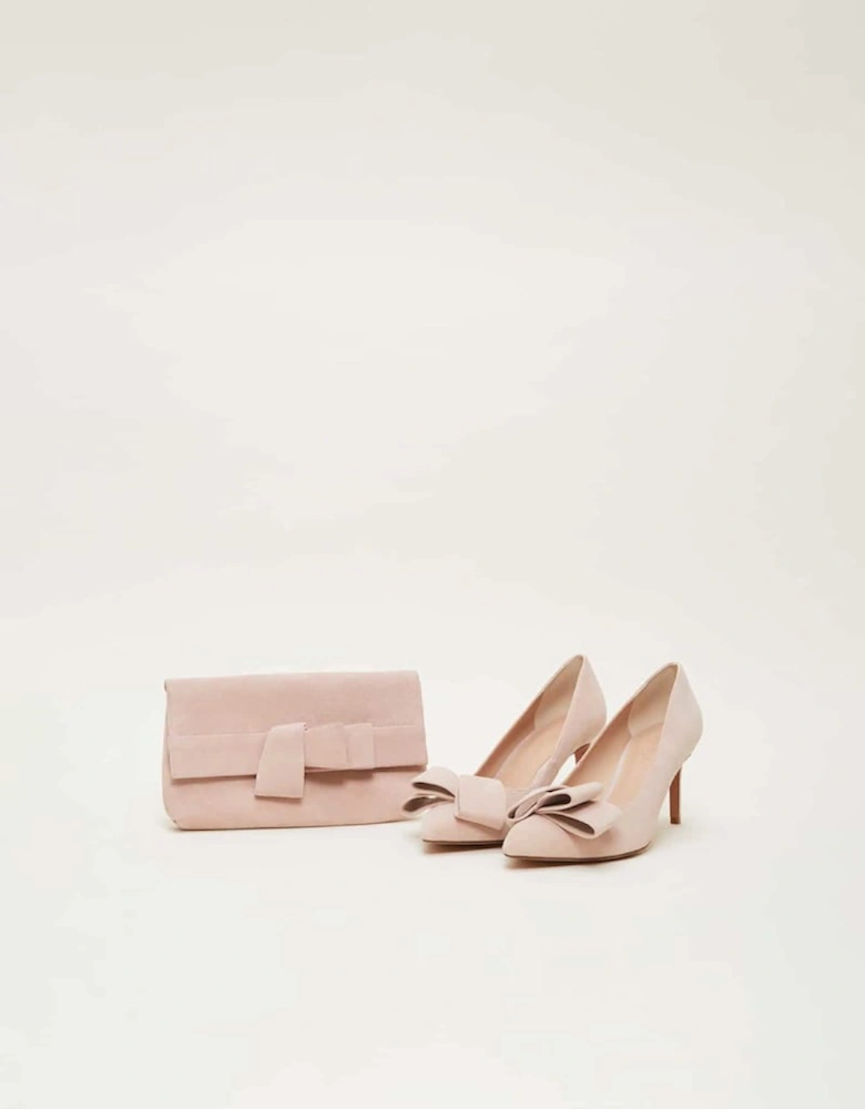 Suede Bow Front Court Shoes