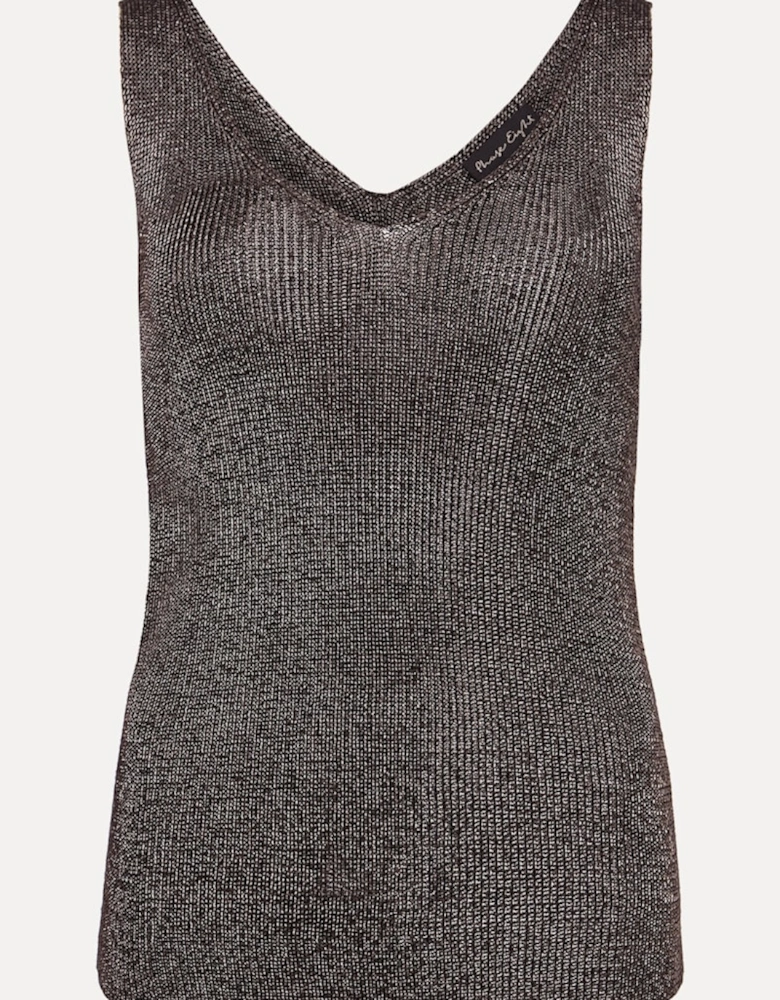 Cassia Metallic Knitted Vest