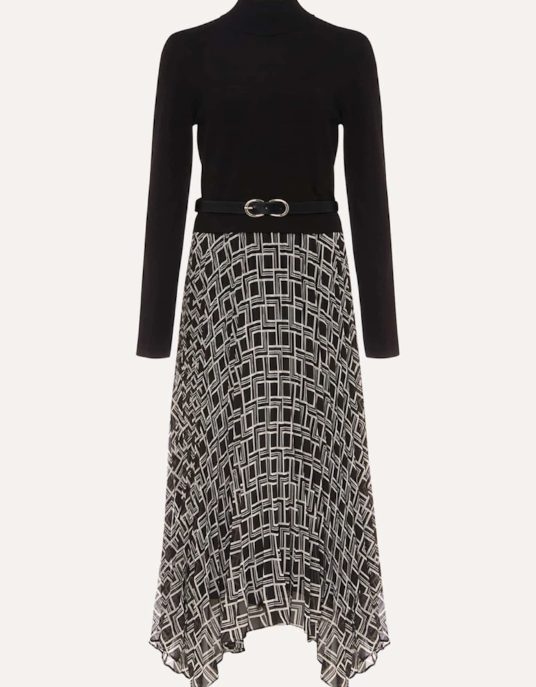 Carle Fine Knit Geometric Dress