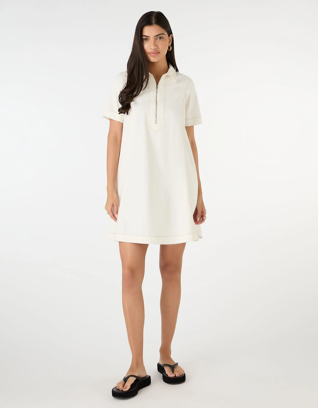 Alexa Mini Dress in Cream, 7 of 6