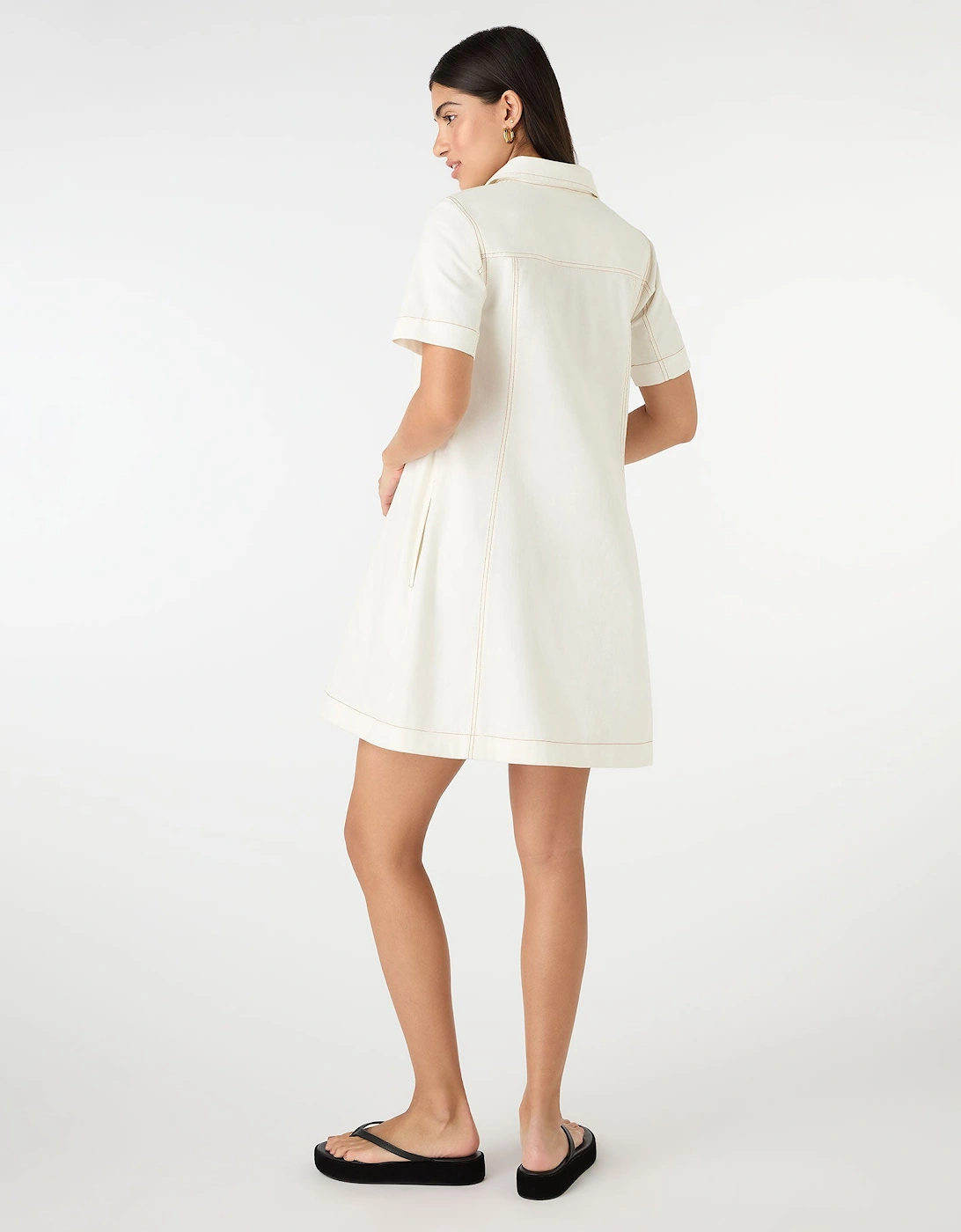 Alexa Mini Dress in Cream