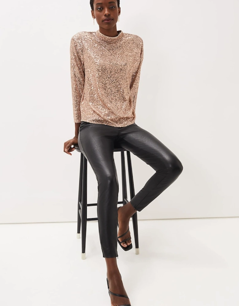 Amina Faux Leather Jegging