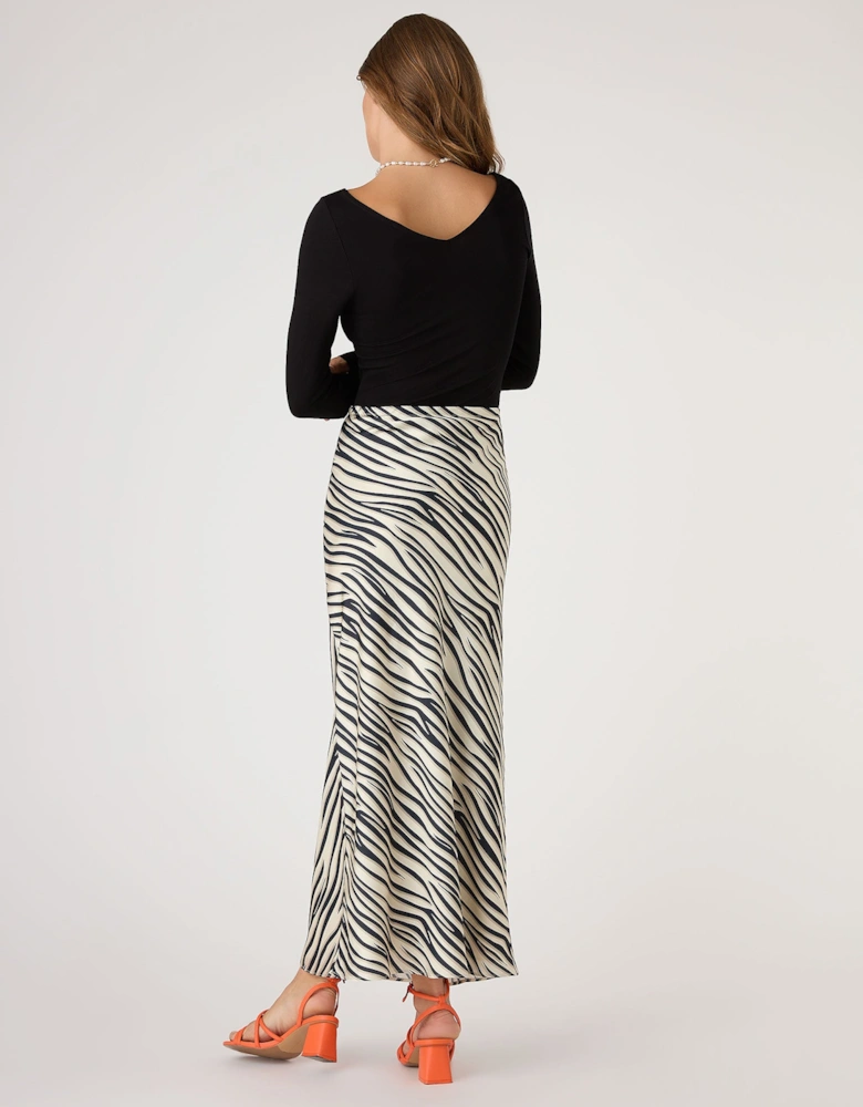 Stella Skirt in Beige Zebra