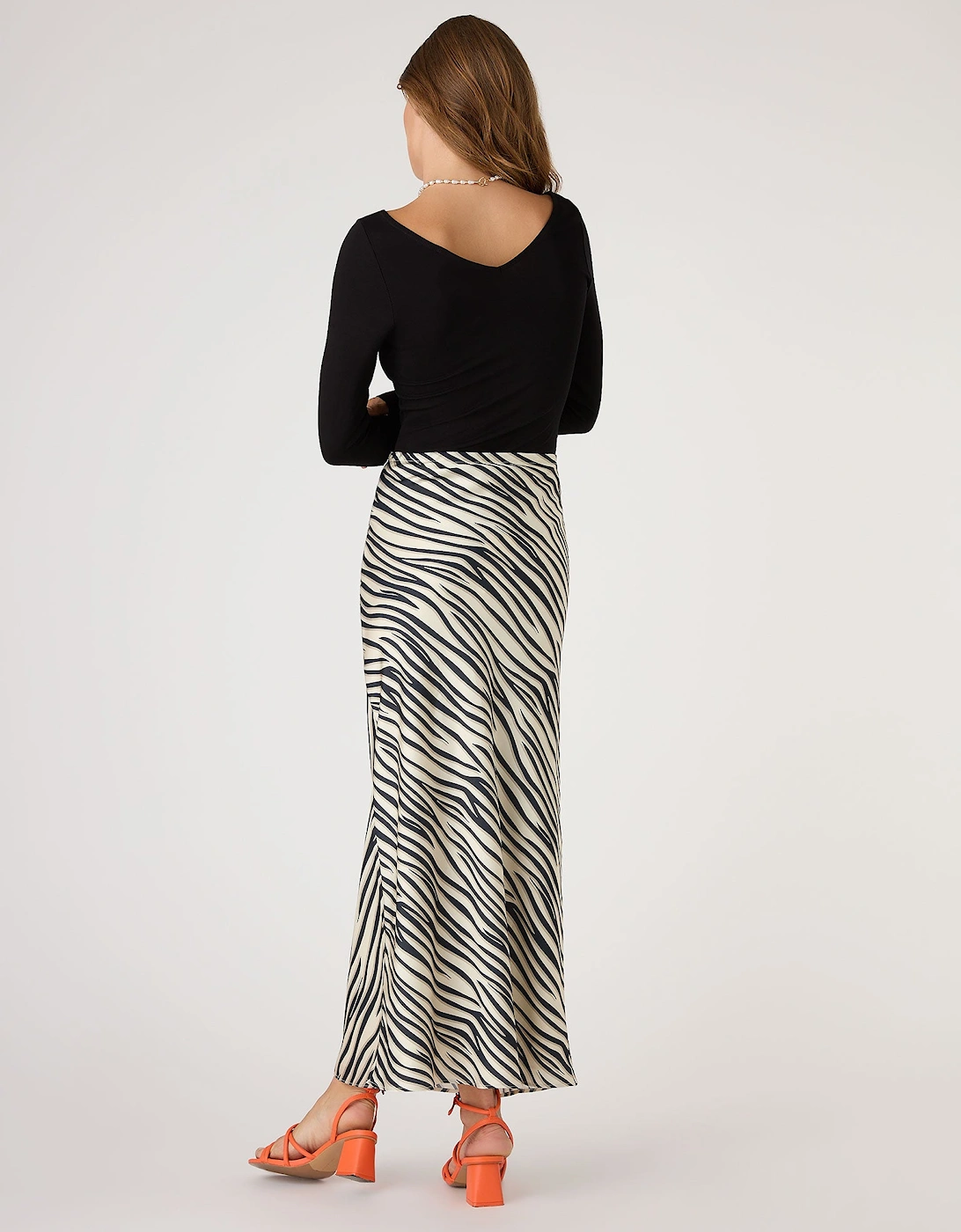 Stella Skirt in Beige Zebra