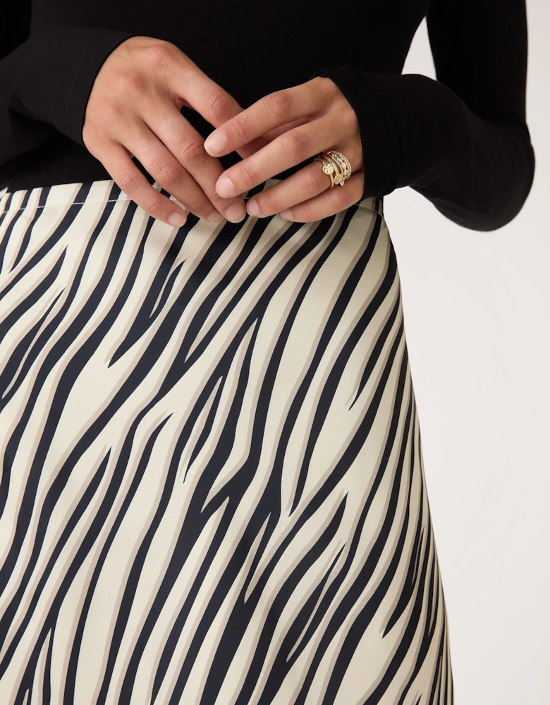 Stella Skirt in Beige Zebra