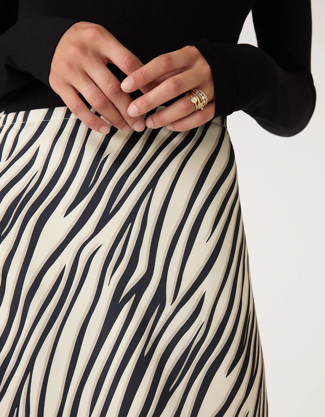 Stella Skirt in Beige Zebra