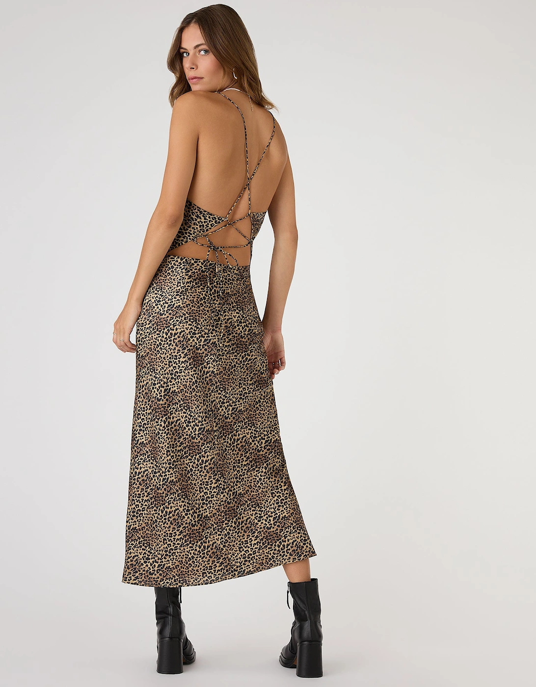 Riviera Midi Dress in Cheetah Print