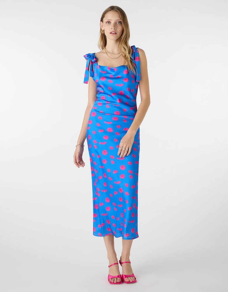 Rana Dress in Blue Floral Print