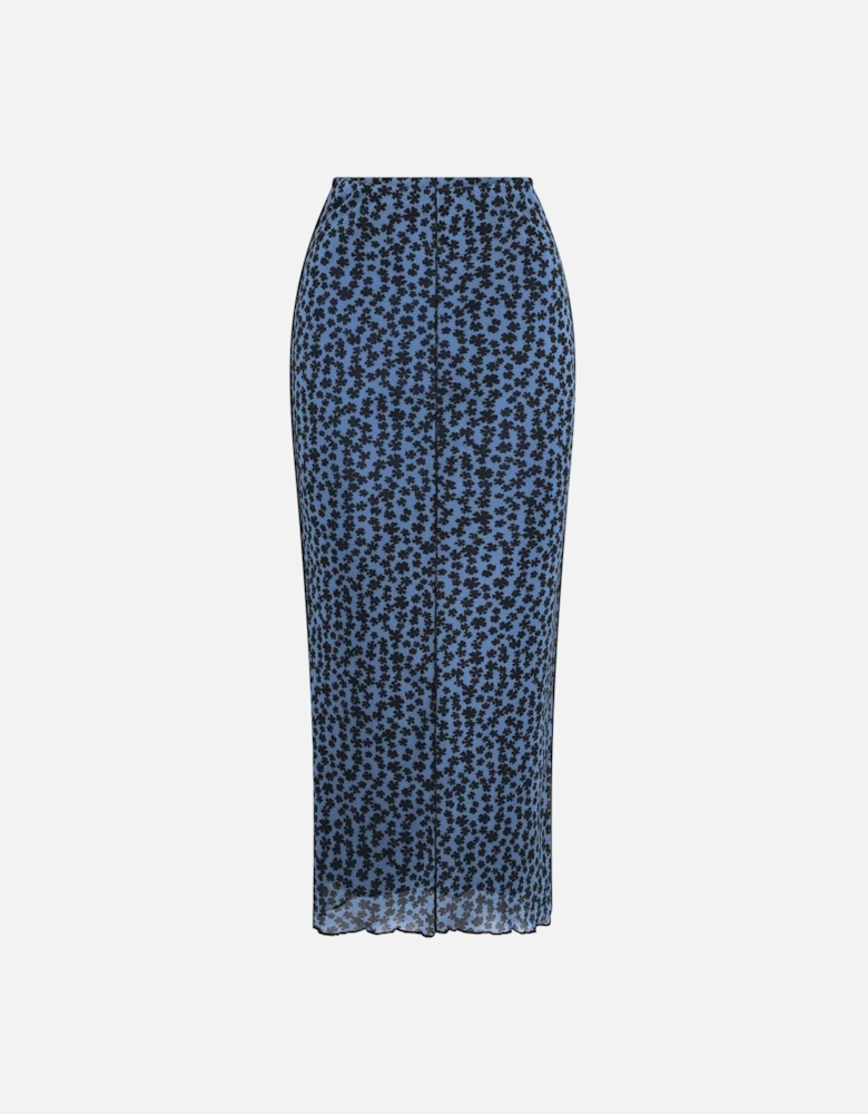 Liza Mesh Skirt in Blue