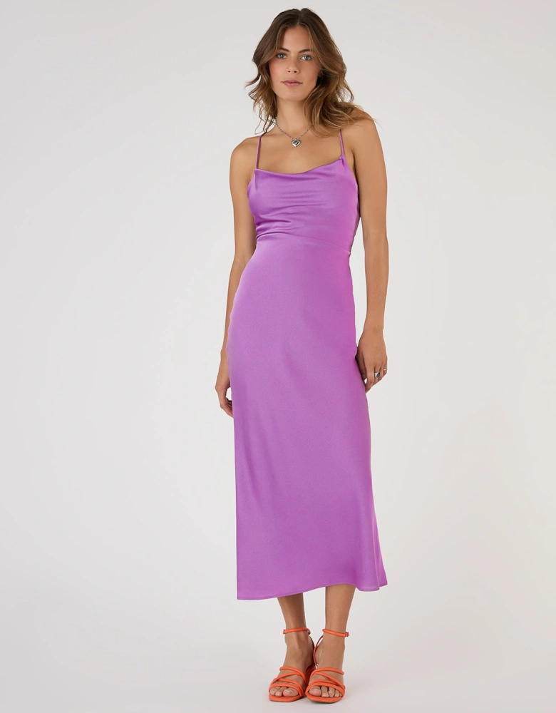 Riviera Midi Dress in Purple