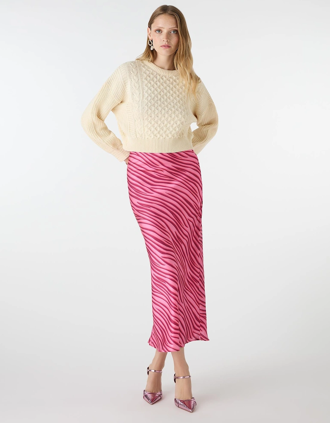 Stella Skirt in Pink Zebra