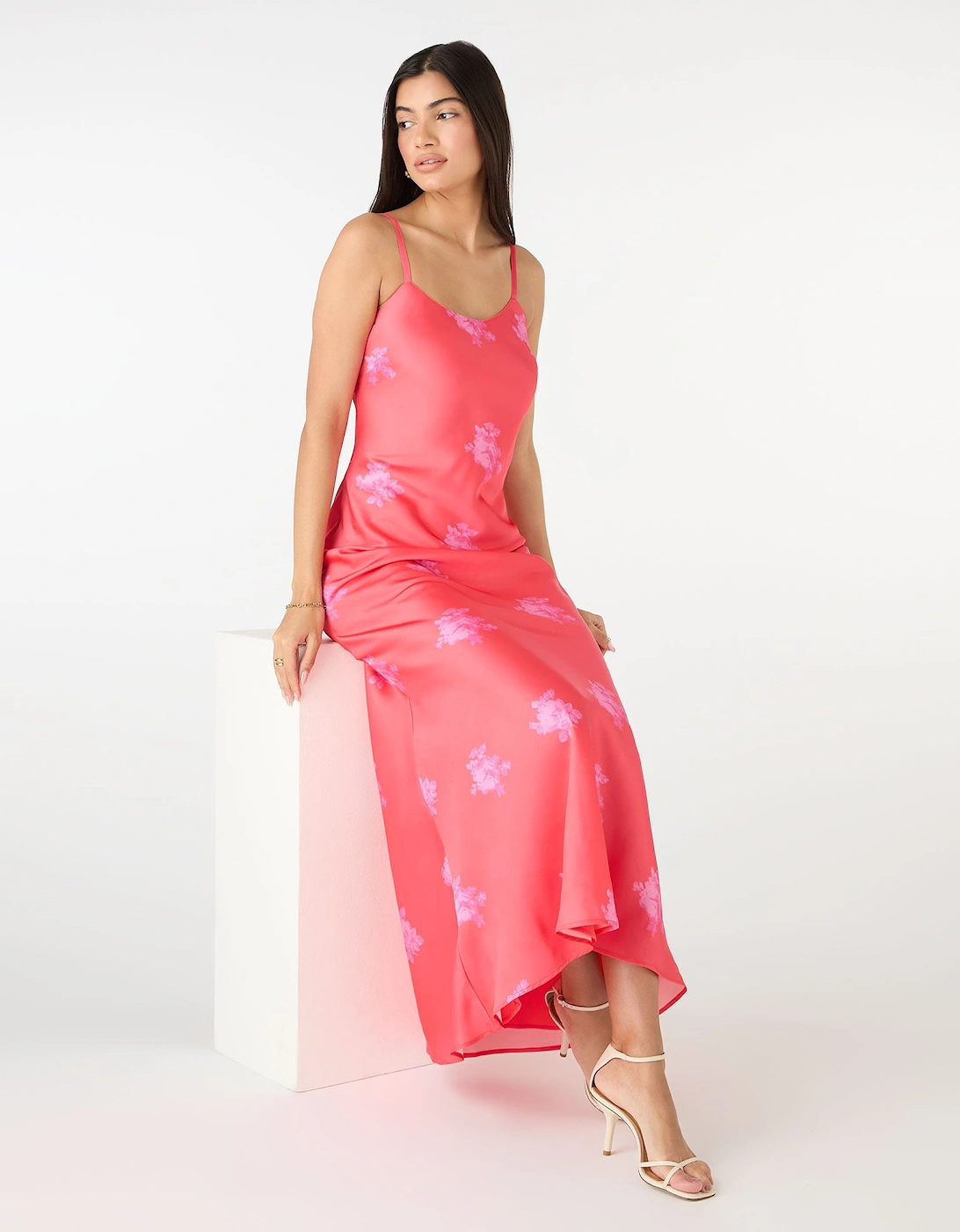 Libra Maxi Dress in Pink Print